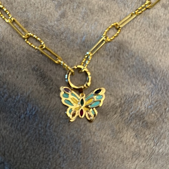 Gold butterfly necklace by BAR by Alexa Rae - Picture 2 of 4
